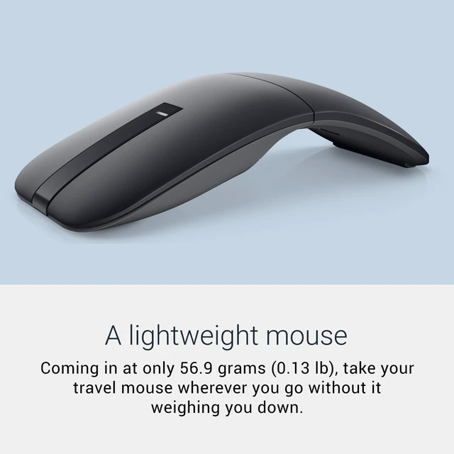 Alt view image 2 of 7 - Bluetooth Travel Mouse MS700, 4000 DPI, 2 Buttons | Bluetooth 5.0 LE, Touch Scroll, Swift Pair, AAA Batteries Included, 3 Year Advanced Exchange, Black