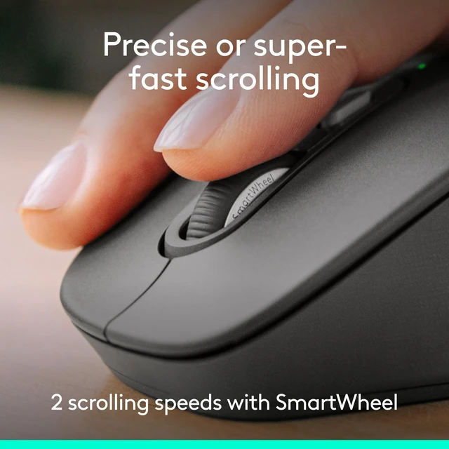 Alt view image 6 of 7 - Logitech Signature Comfort Plus M850 L for Business Wireless Mouse | Sculpted design with palm cushion, secure receiver/Bluetooth, for business, Windows/Mac/ChromeOS/Linux/iPadOS