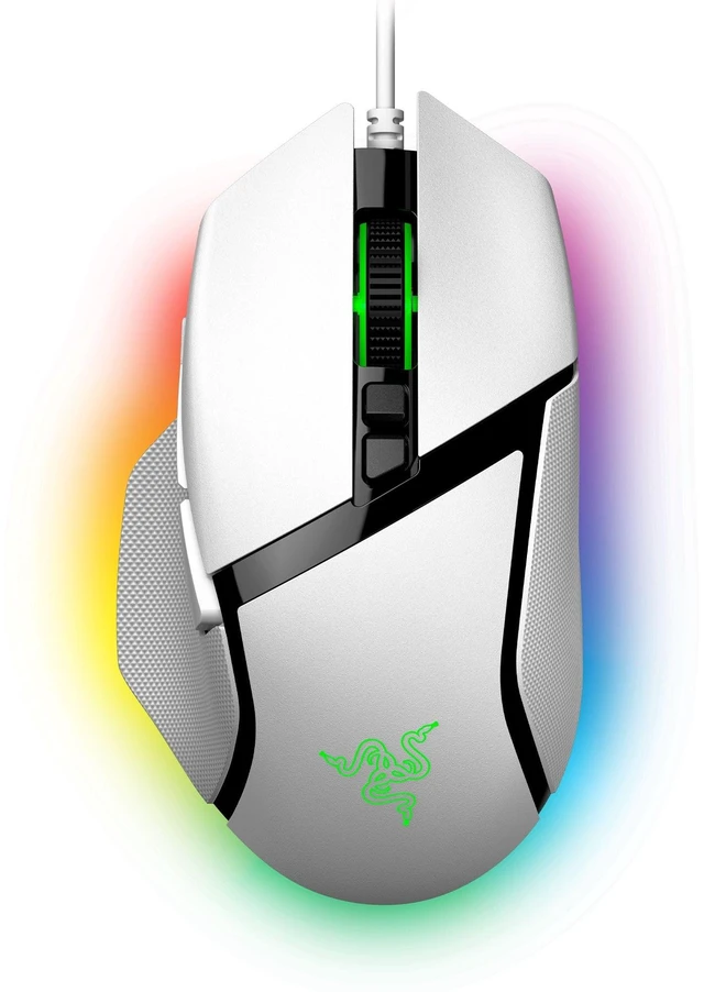 Main image of Razer Basilisk V3 Customizable RGB Wired Ergonomic Gaming Mouse, White | Fastest Gaming Mouse Switch, Chroma RGB Lighting, 26K DPI Optical Sensor, 11 Programmable Buttons, HyperScroll Tilt Wheel