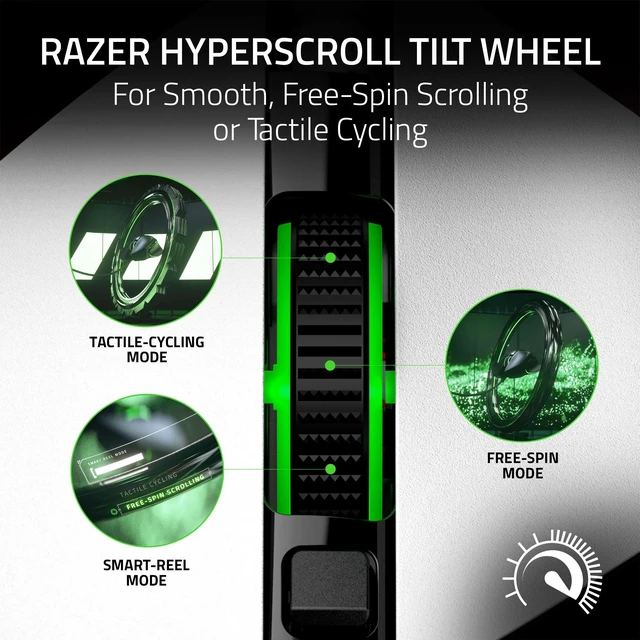 Alt view image 3 of 7 - Razer Basilisk V3 Customizable RGB Wired Ergonomic Gaming Mouse, White | Fastest Gaming Mouse Switch, Chroma RGB Lighting, 26K DPI Optical Sensor, 11 Programmable Buttons, HyperScroll Tilt Wheel
