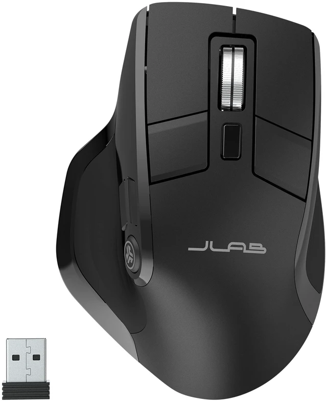 Main image of JLab, Epic, Wireless Mouse, Bluetooth, Multi-Device, OLED Display, Full-Size