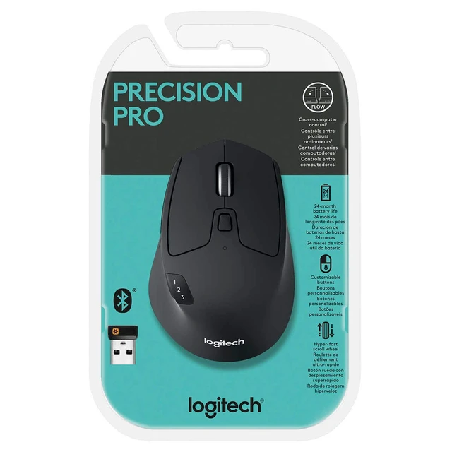 Alt view image 3 of 5 - Logitech 910005592 M720 Triathalon Multi-Device Wireless Mouse - Black