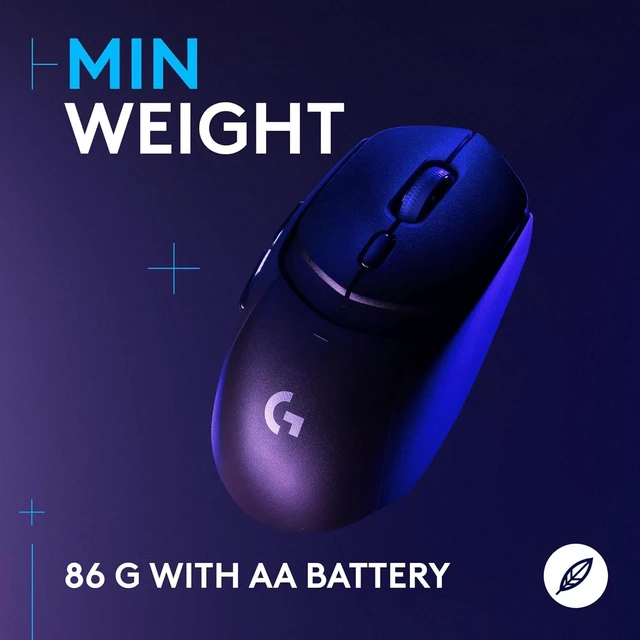 Alt view image 6 of 7 - Logitech G309 Lightspeed Wireless Gaming Mouse, Lightweight, LIGHTFORCE Hybrid Switches, Hero 25K Sensor, 300+ Hour Battery Life with AA Battery, 6 Programmable Buttons, PC & Mac - Black