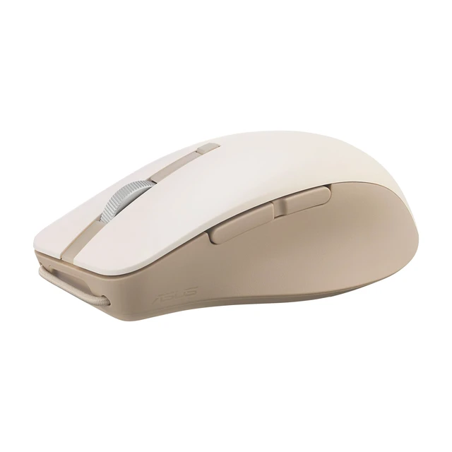 Alt view image 7 of 7 - ASUS Wireless SmartO Mouse Silent Plus Dual Mode (BT/2.4GHz), up to 3 Devices, Ergonomic, 4200 DPI, AA Battery Lasts up to 1 Year, Quiet Switches, Portable, for Productivity/Gaming - Oat Milk