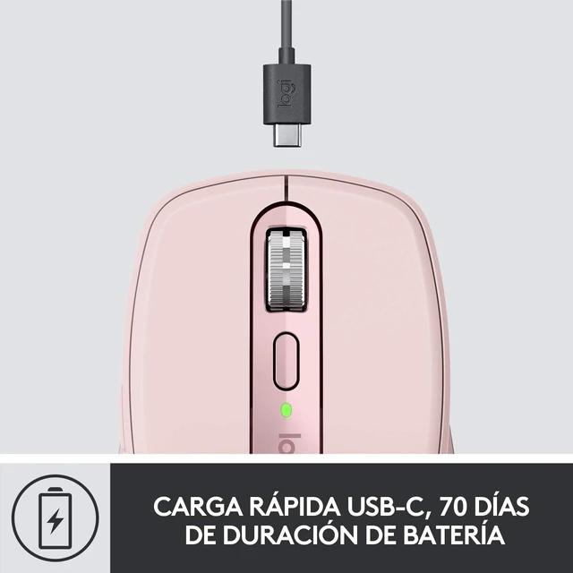 Alt view image 5 of 7 - Logitech MX Anywhere 3 Compact Performance Wireless Mouse 4K DPI - Rose