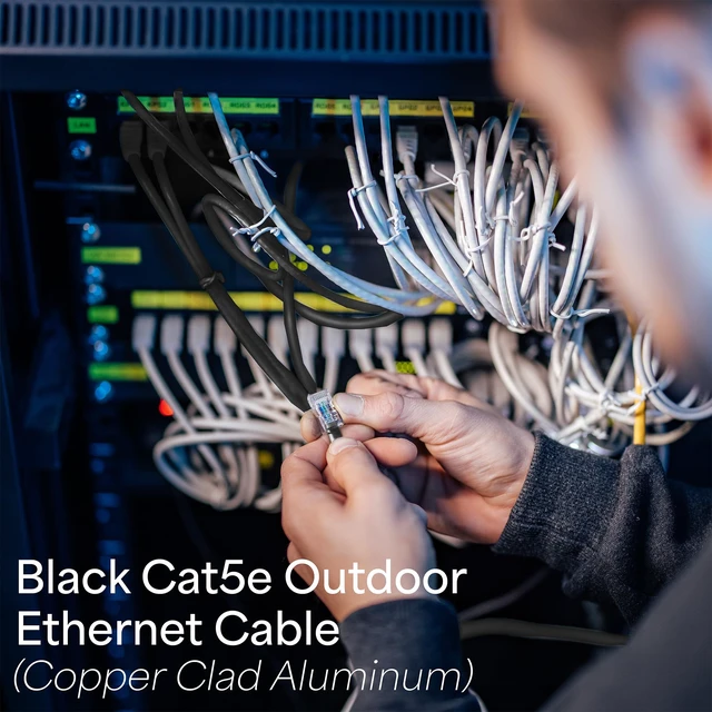 Alt view image 3 of 7 - VIVO Black 250ft Bulk Cat5e Wire, CABLE-V018 | Waterproof, CCA Ethernet Cable, 24 AWG, UTP Pull Box, Outdoor Direct Burial