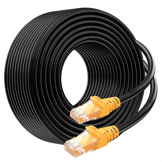 Main image of Cable Matters 10Gbps 24AWG Pure Copper Outdoor Cat 6A Ethernet Cable, 200ft | Direct-Burial Rated, Waterproof/Weatherproof, 500MHz, Long Cat6a PoE Cord