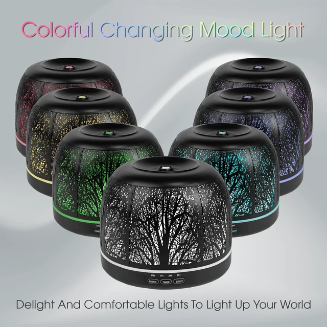 Alt view image 3 of 7 - 500ml Metal Diffusers for Essential Oils, Ultrasonic Cool Mist Oil Diffuser for Large Room