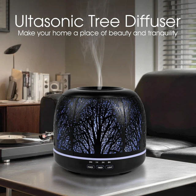 Alt view image 4 of 7 - 500ml Metal Diffusers for Essential Oils, Ultrasonic Cool Mist Oil Diffuser for Large Room
