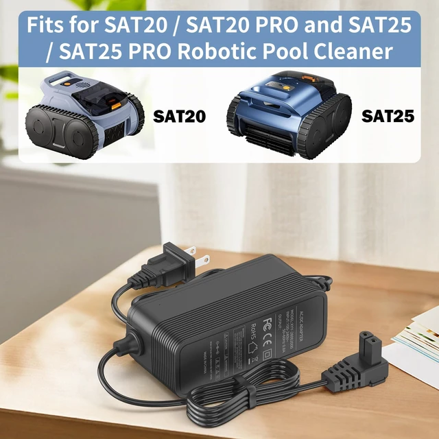 Alt view image 3 of 7 - VOJSALDR 28V Charger for Robotic Pool Cleaner Compatible with Seauto/RERIOU/Zyerch/HISION SAT20 & SAT25 Robotic Pool Cleaner Adapter Charger