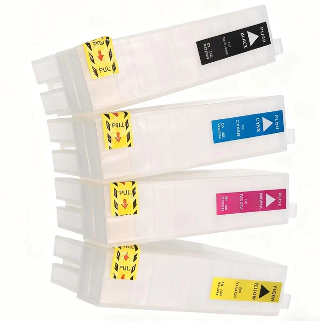 Alt view image 2 of 4 - BJ-INK T40D T40D1 T40D2 T40D3 T40D4 Refillable 50ML Ink Cartridge Set for Compatible T2100 T3100 T5100 T2170 T3170 T5170 T3170M T5170M T3100N T5100N in 4 Colors No Chip (T40D no chip)