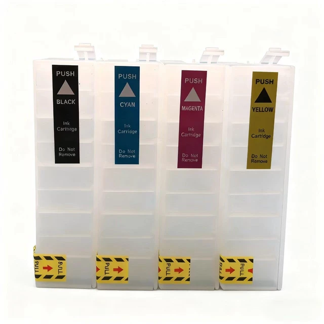 Alt view image 3 of 4 - BJ-INK T40D T40D1 T40D2 T40D3 T40D4 Refillable 50ML Ink Cartridge Set for Compatible T2100 T3100 T5100 T2170 T3170 T5170 T3170M T5170M T3100N T5100N in 4 Colors No Chip (T40D no chip)