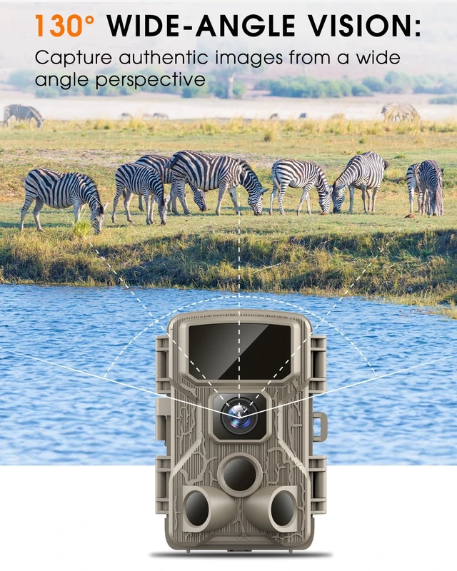 Alt view image 6 of 7 - Punvoe Trail Camera WiFi Game Camera 64MP 4K Trail Cam for Outdoor | 0.1s Trigger, 100ft Low-Glow IR Night Vision, 130° Motion Activated, Ip67 Waterproof, Wildlife & Backyard Monitoring
