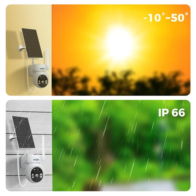 Alt view image 7 of 7 - Hiseeu 4G LTE Cellular Security Camera Solar Powered, No WiFi Security Camera Wireless Outdoor, 24/7, PIR Motion, 2 Way Talk, 360° PT, 2K Color Night Vision, 64G SD & SIM Card Included