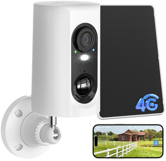 Main image of ANRAN 4G LTE Cellular Solar Security Camera Wireless Outdoor No WiFi Needed | 2K Color Night Vision Built-in SIM 37 Days Trial Subscription Needed PIR Motion Detection Alert 2-Way Audio