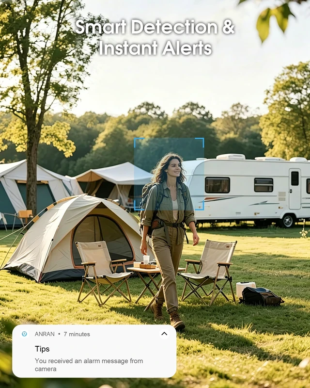 Alt view image 5 of 7 - ANRAN 4G LTE Cellular Solar Security Camera Wireless Outdoor No WiFi Needed | 2K Color Night Vision Built-in SIM 37 Days Trial Subscription Needed PIR Motion Detection Alert 2-Way Audio