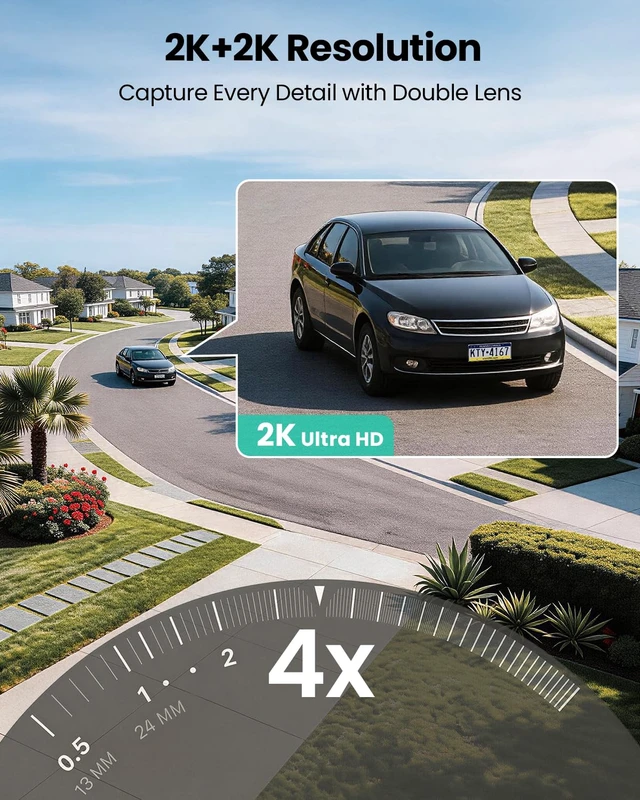 Alt view image 5 of 6 - LIWAN No WiFi Security Camera, Dual Lens, 4G LTE Solar Powered | Cellular Security Camera Wireless Outdoor, Bulit in SIM Card, 2K Color Night Vision, PIR Detection, IP66, 360° Live View
