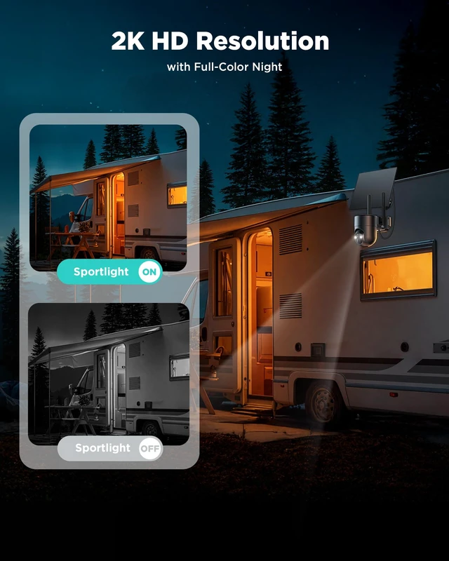 Alt view image 6 of 7 - LIWAN No WiFi Security Camera Wireless Outdoor, 4G LTE Solar Camera | 2K Color Night Vision, 360° Live View, PIR Sensor, Off Grid Cellular Cameras for Farm, Cabin, Job Site, Built with SIM Card