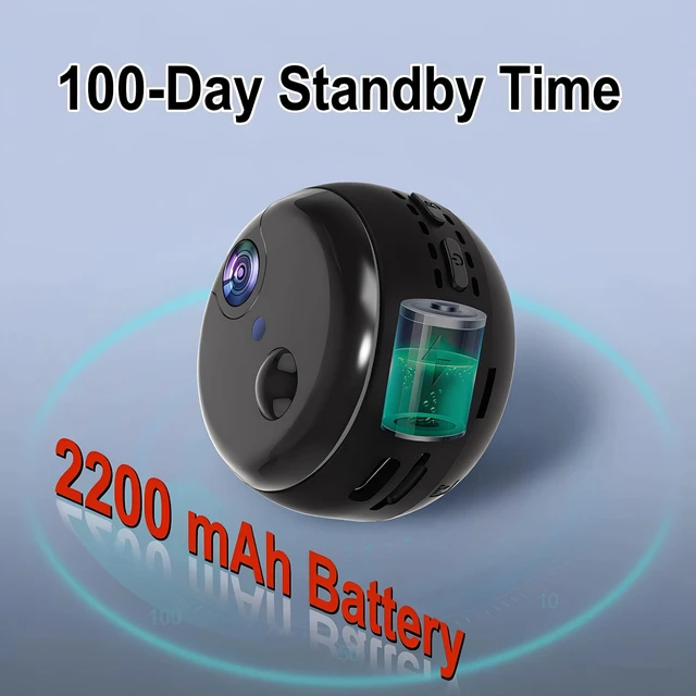 Alt view image 3 of 7 - WKX W-B2 Indoor Security Camera with Magnetic Mount & 100-Day Battery Time | Wireless Camera with Color Night Vision, WiFi Remote Viewing, Motion Detection, SD Local & Cloud Storage