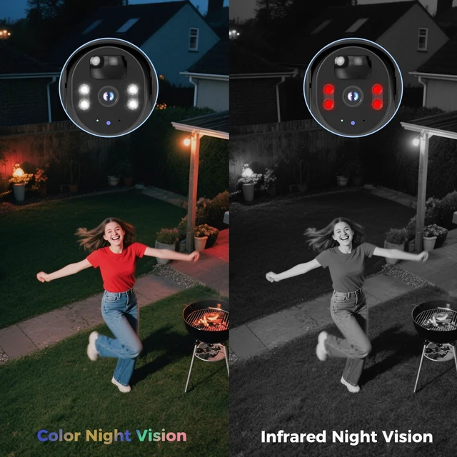 Alt view image 7 of 7 - Hiseeu 4G LTE Cellular Security Camera Solar Powered, No WiFi Security Camera Wireless Outdoor, 24/7, PIR Motion, 2 Way Talk, 360° PT, 2K Color Night Vision, 32G SD & SIM Card Included