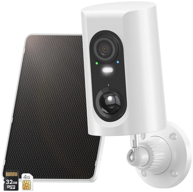 Main image of 4G LTE Cellular Solar Security Camera Wireless Outdoor, Built-in SIM Card | No WiFi Needed, 2K Night Vision for Home Surveillance, SIM Data Plan (Subscription Required), Motion Detection,2-Way Audio