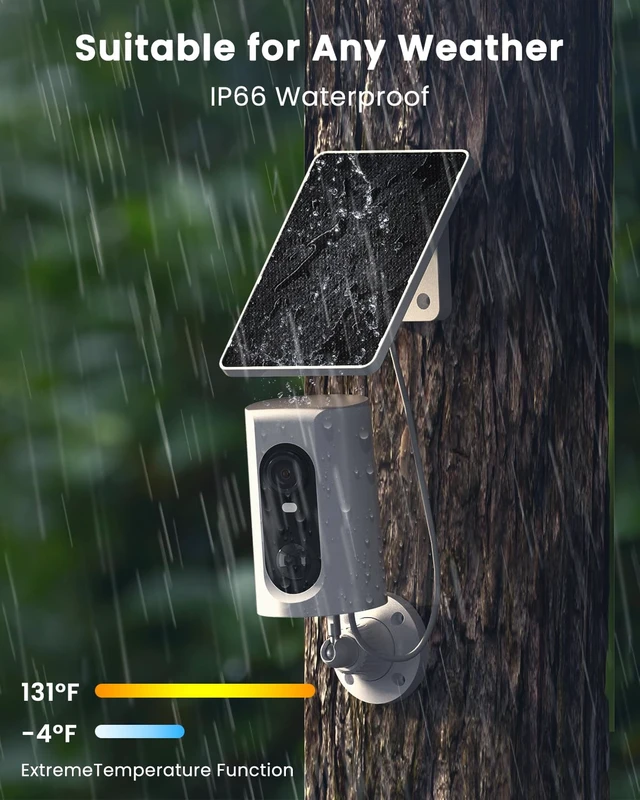 Alt view image 6 of 7 - 4G LTE Cellular Solar Security Camera Wireless Outdoor, Built-in SIM Card | No WiFi Needed, 2K Night Vision for Home Surveillance, SIM Data Plan (Subscription Required), Motion Detection,2-Way Audio