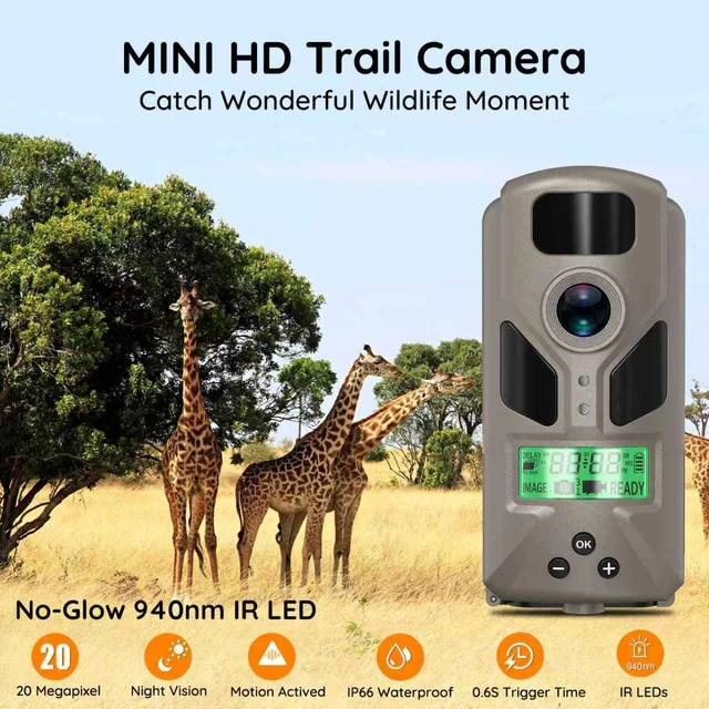 Alt view image 2 of 7 - OUTDOOR EXPERT Mini Trail Camera, Night Vision, Motion Activated, Grey | Mini game camera with no glow night vision, motion activation, IP66 waterproof housing, 32GB SD card support, and no WiFi.