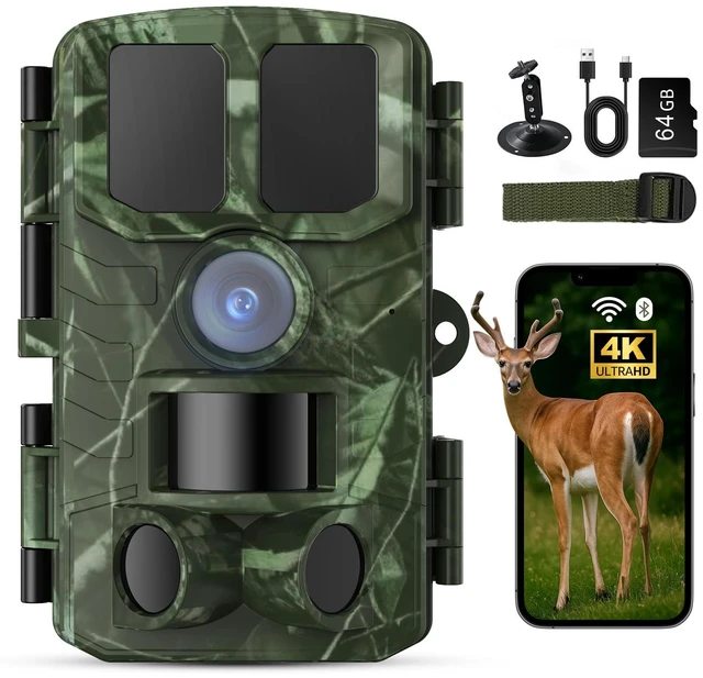 Main image of BoxLegend Trail Camera WiFi 4K 48MP with 64GB Memory Card Game Cameras with Night Vision Motion Activated Waterproof Trigger Speed Wide Angle for Outdoor and Backyard