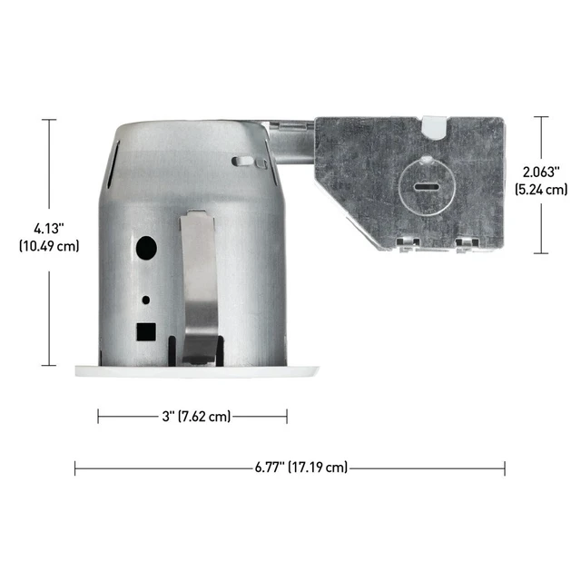 Alt view image 3 of 6 - Globe Electric 90718 3" LED IC Rated Swivel Round Trim Recessed Lighting Kit 4-Pack, White Finish, Easy Install Push-N-Click Clips, Bulbs Included, 3.25" Hole Size, 400 Lumen