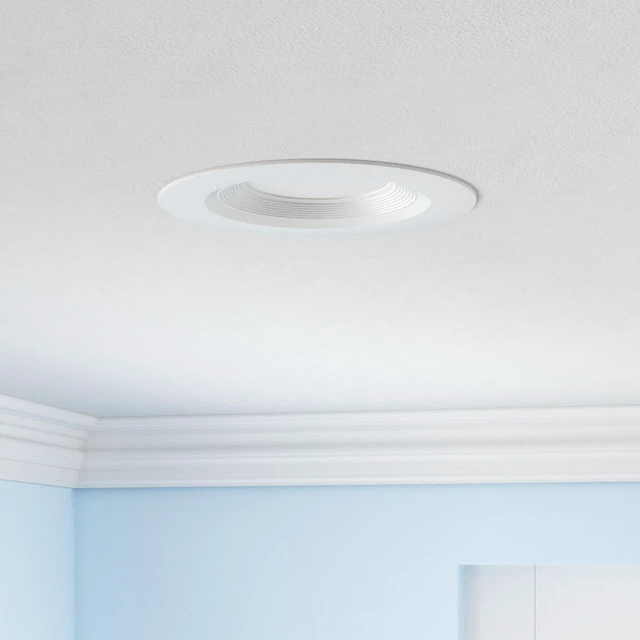 Alt view image 2 of 7 - 12 Pack 5/6 Inch 5CCT LED Recessed Lighting Retrofit, 2700K/3000K/4000K/5000K/6500K Selectable, Dimmable Can Lights with Baffle Trim, 12W=150W, High Brightness 1000LM, IC& Wet Rated, ETL&FCC Certified