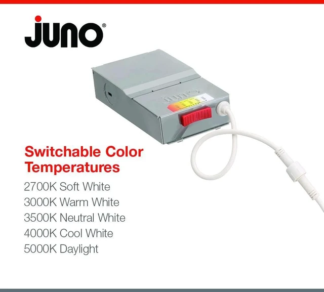 Alt view image 3 of 7 - Juno Wafer Downlight LED Recessed Lighting, Switchable Color Temperature 2700K/3000K/3500K/4000K/5000K, 120 Volts, Triac Dimming, 6 Inch Ultra Thin Trim, Oil Rubbed Bronze