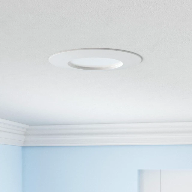 Alt view image 2 of 7 - Jolux 4-Pack 5/6 Inch 5CCT Retrofit LED Recessed Lighting Can Lights | 2700K-5000K Selectable,CRI90+,12W=60W,800LM,Dimmable,Simple Installation Adjustable Retrofit Downlight,Bevel Trim,E26 Base