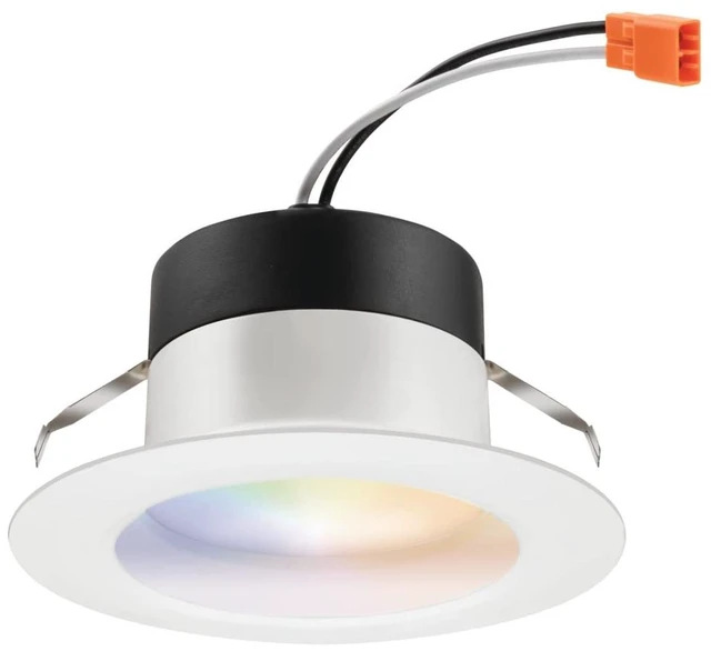 Alt view image 5 of 7 - Juno RB4SC RGBW MW M6 RetroBasics Retrofit Smart Downlight, Switchable, RGBW, 4-Inch, Matte White