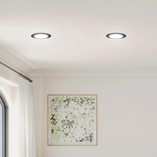 Alt view image 6 of 6 - Amico Recessed Lighting 4 Inch, 12 Pack 5CCT Flat LED Can Lights, Black | Flat Trim, Dimmable, 7W=60W, 700LM, 2700K/3000K/4000K/5000K/6000K Selectable, Easy Install, IC & Damp Rated, ETL & FCC
