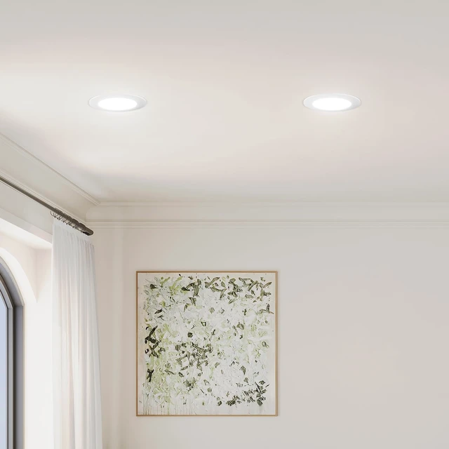 Alt view image 6 of 6 - Amico Recessed Lighting 4 Inch, 12 Pack 5CCT Flat LED Can Lights, White | Flat Trim, Dimmable, 7W=60W, 700LM, 2700K/3000K/4000K/5000K/6000K Selectable, Easy Install, IC & Damp Rated, ETL & FCC