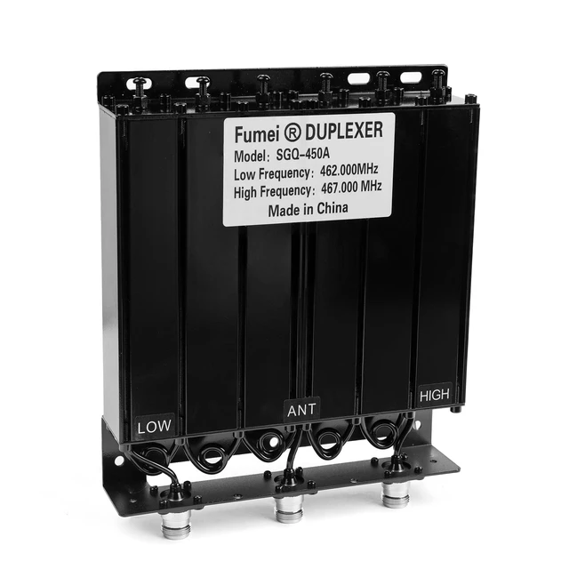 Alt view image 6 of 10 - Fumei UHF 400-470MHz 50W Duplexer for Radio Repeater with Preset Low Frequency 462MHz & High Frequency 467MHz & N Female connectors