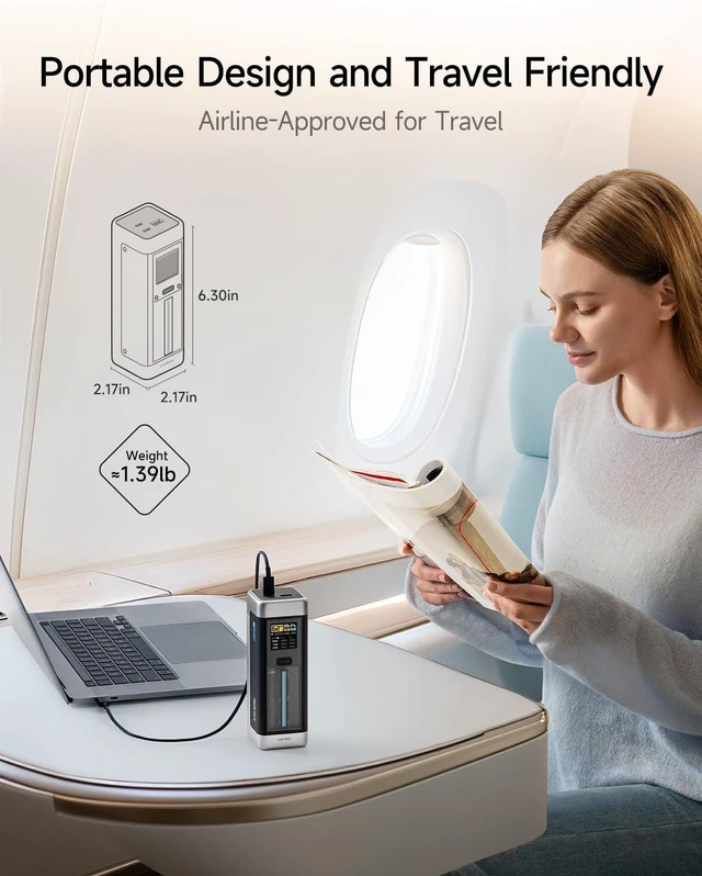 Alt view image 14 of 14 - CUKTECH NO.20 140W Power Bank, 25,000mAh 3-Port Laptop Portable Charger, Fast Charging Battery Pack for Travel and Outdoor Work, Compatible with iPhone 16/15/14 Series, MacBook, Samsung, and More