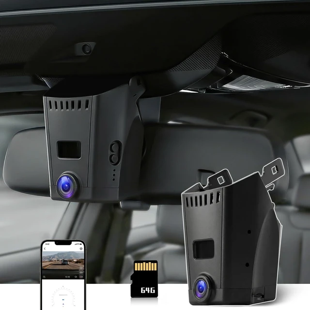 Alt view image 6 of 10 - 4K Dash Cam for 2018-2023 BMW 5 Series (530i/540i/530e/M550i) and 7 Series (740i/750i/M760i/745e/ALPINA B7), OEM Hidden Dash Camera with WiFi APP, Night Vision, G-Sensor, 64GB Card