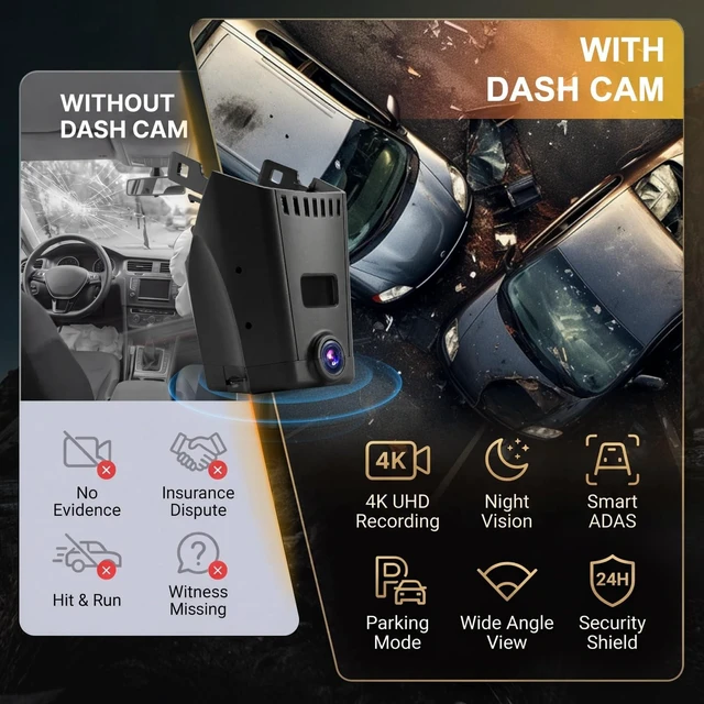 Alt view image 9 of 10 - 4K Dash Cam for 2018-2023 BMW 5 Series (530i/540i/530e/M550i) and 7 Series (740i/750i/M760i/745e/ALPINA B7), OEM Hidden Dash Camera with WiFi APP, Night Vision, G-Sensor, 64GB Card