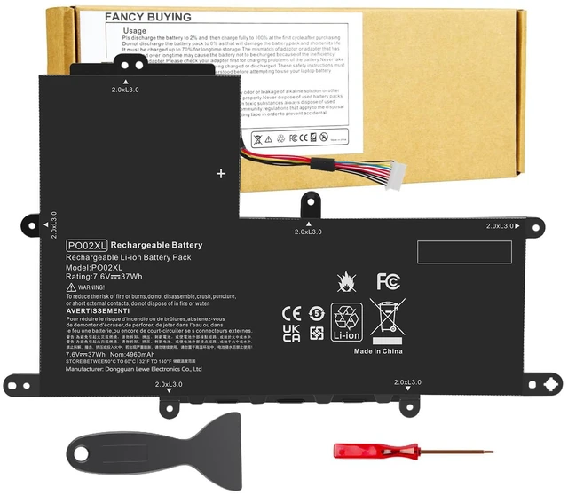 Main image of PO02XL 824560-005 TPN-Q166 Laptop Battery for HP Stream 11-R 11-R014WM 11-R010NR 11-Y 11-AH 11-AK 11-AH011WM 11-ah0xx, Pro G2 G3 G4 G5 P002XL 823908-1C1 824536-850 HSTNN-IB7G HSTNN-DB7G 823908-2C1