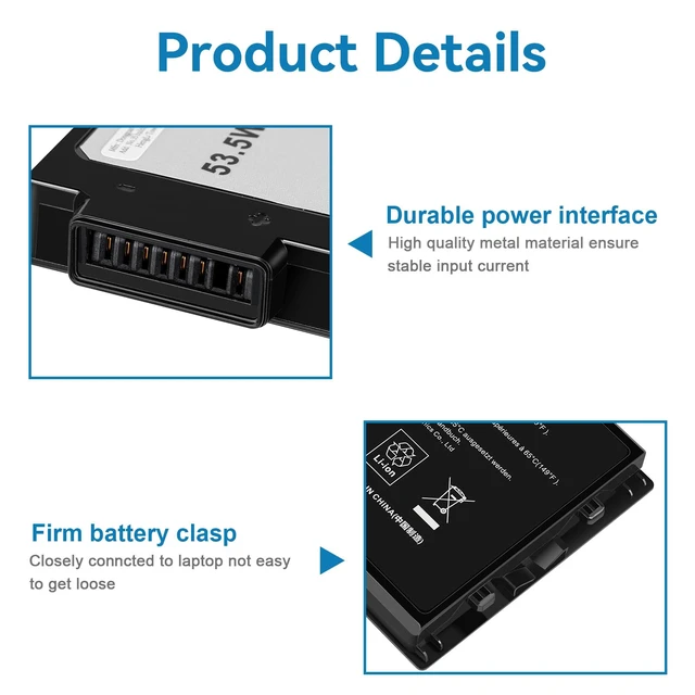 Alt view image 3 of 7 - Futurebatt XVJNP Laptop Battery Replacement for Dell Latitude 5430 7330 Rugged Latitude Series P148G P148G001 P149G P149G001 6JRCP 06JRCP M0TN3 0M0TN3 KD1CT 451-BCWQ