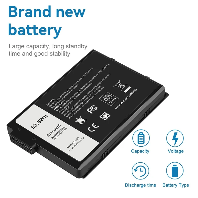 Alt view image 2 of 7 - Futurebatt XVJNP Laptop Battery Replacement for Dell Latitude 5430 7330 Rugged Latitude Series P148G P148G001 P149G P149G001 6JRCP 06JRCP M0TN3 0M0TN3 KD1CT 451-BCWQ