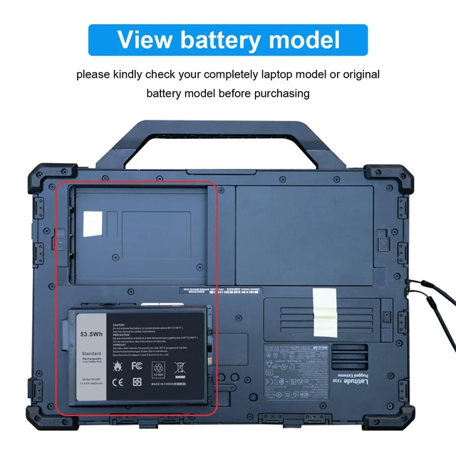 Alt view image 7 of 7 - Futurebatt XVJNP Laptop Battery Replacement for Dell Latitude 5430 7330 Rugged Latitude Series P148G P148G001 P149G P149G001 6JRCP 06JRCP M0TN3 0M0TN3 KD1CT 451-BCWQ