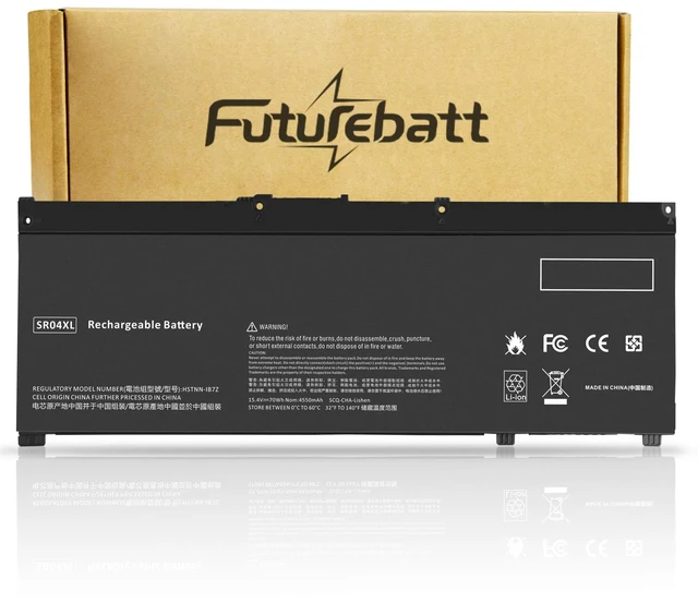 Main image of Futurebatt SR04XL Laptop Battery Compatible with HP Omen 15-DC Series, Replacement for SR03XL, 917724-855, HSTNN-DB7W, 15-DC0051NR, 15-DC1088NR, 15-CE019DX, 15-CX0056WM15-CE020A