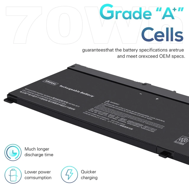Alt view image 7 of 7 - Futurebatt SR04XL Laptop Battery Compatible with HP Omen 15-DC Series, Replacement for SR03XL, 917724-855, HSTNN-DB7W, 15-DC0051NR, 15-DC1088NR, 15-CE019DX, 15-CX0056WM15-CE020A