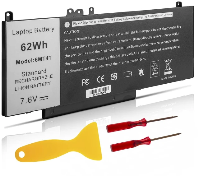Main image of TREE.NB E5470 E5570 Battery 62WH 6MT4T Battery for Dell Latitude 14 5470 E5470 15 5570 E5570 Notebook 15.6" Part Number:7V69Y TXF9M 79VRK 07V69Y 7.6V 4-Cell