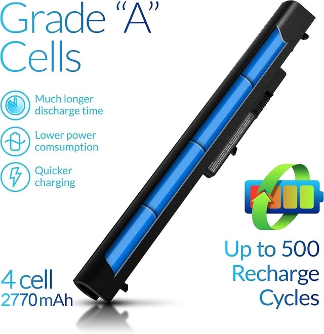 Alt view image 3 of 7 - 746641-001 Battery for HP OA04 OA03 740715-001 250 G3 15-R052NR Fits 15-R029WM 15-R015DX 15-G020DX 15-D035DX 15-R137WM 15-R132WM HSTNN-LB5Y 740004-121 4 cells 2770mAh 41Wh