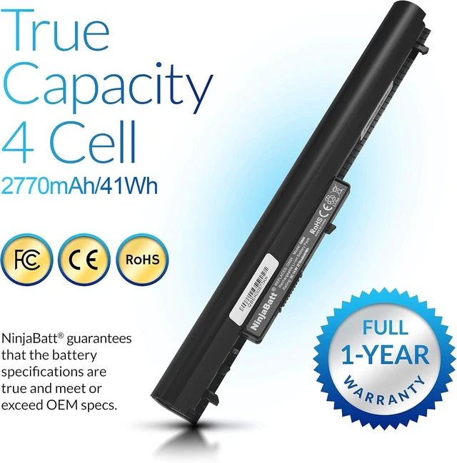 Alt view image 4 of 7 - 746641-001 Battery for HP OA04 OA03 740715-001 250 G3 15-R052NR Fits 15-R029WM 15-R015DX 15-G020DX 15-D035DX 15-R137WM 15-R132WM HSTNN-LB5Y 740004-121 4 cells 2770mAh 41Wh
