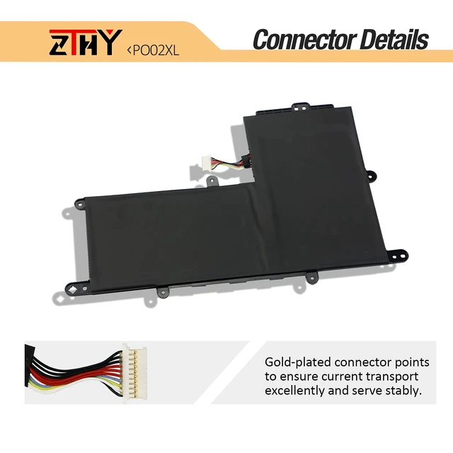 Alt view image 4 of 7 - ZTHY PO02XL Laptop Battery Compatible with HP Stream 11 Pro G3 G4 G4 EE G5 | 11-R 11-R014WM 11-R010NR 11-Y 11-AH 11-AK 11-Y001LA 11-AH011WM 11-AK0001NF Pavilion 11M-AP 11M-AP000 824560-005 7.6V 37Wh