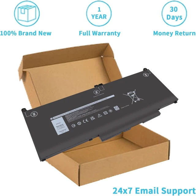 Alt view image 6 of 7 - 60Wh MXV9V Battery For Dell Latitude 5300 5310 7300 7400 E5300 E7300 E7400 | Latitude 5300/5310 2-in-1, for dell inspiron 7300/7306 2-in-1 Series N2K62 5VC2M 829MX 0X2YT 23VP6 P96G P97G P99G P100G